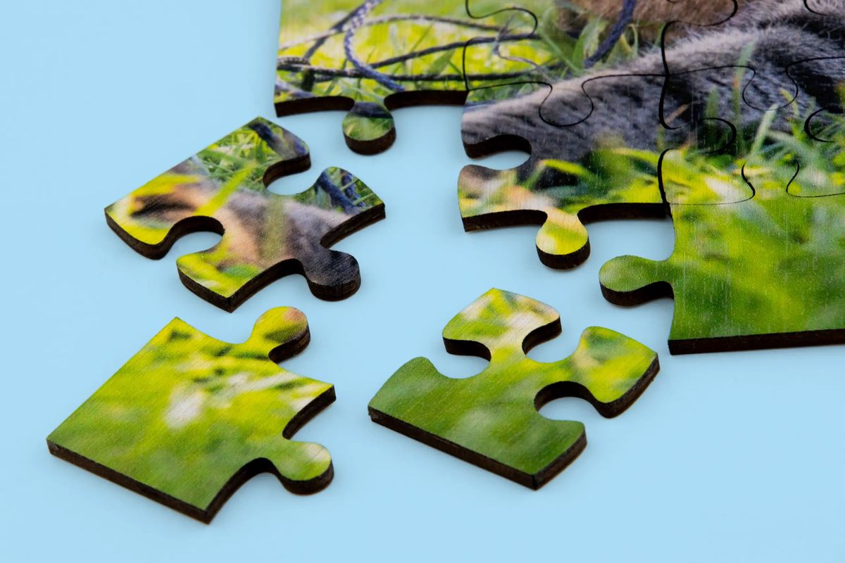 A custom-printed jigsaw puzzle