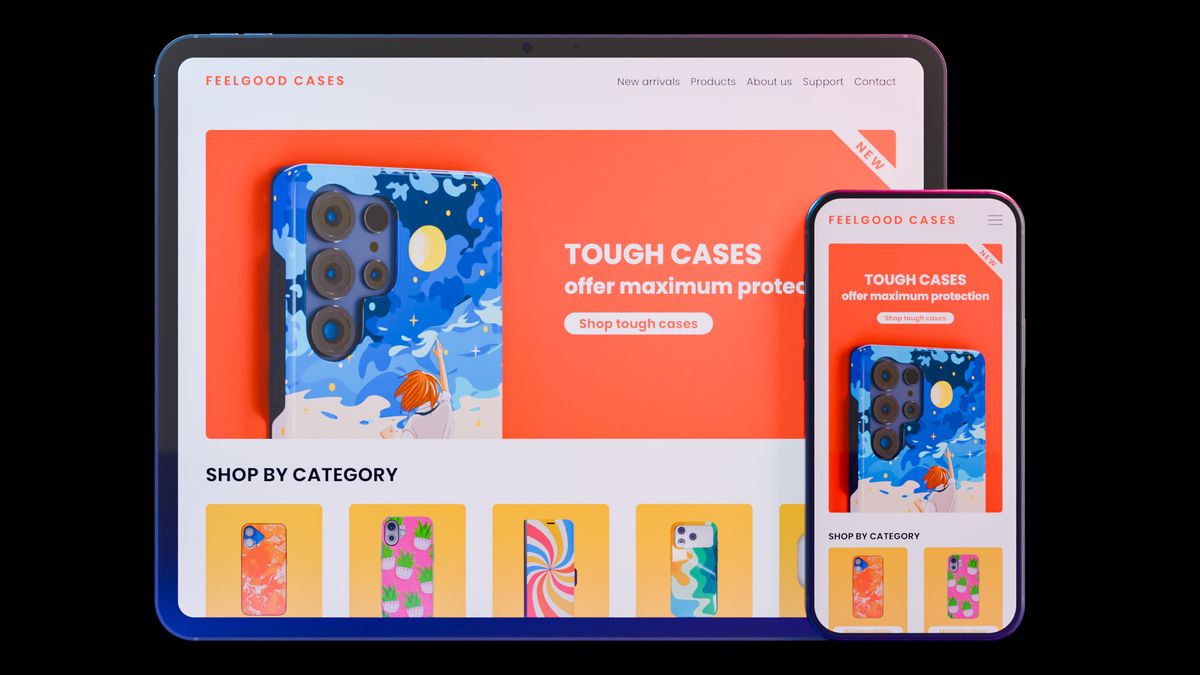 A Shopify storefront selling custom Printeers phone cases