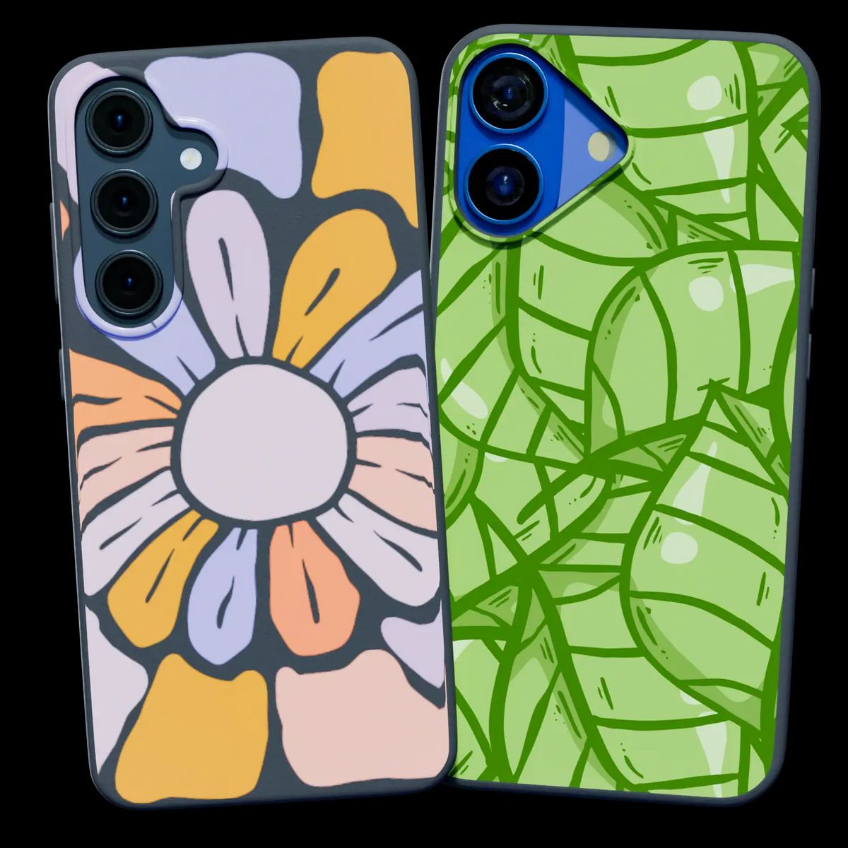 Biodegradable soft phone case in matte black