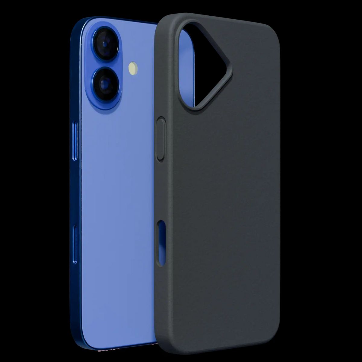 Biodegradable case material composition showing wheat straw and TPU blend