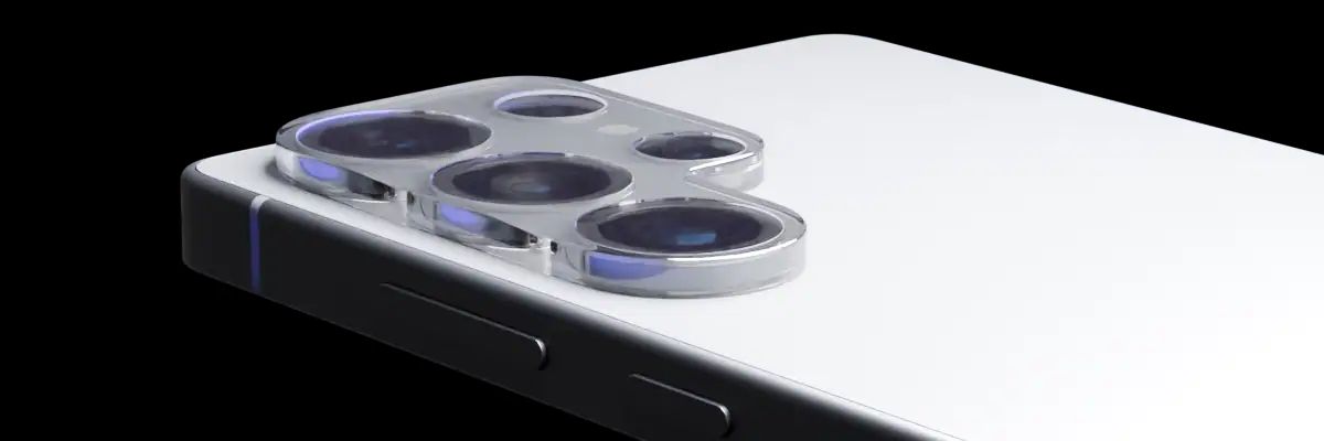 Cross-section diagram showing the five protective layers of the camera protector
