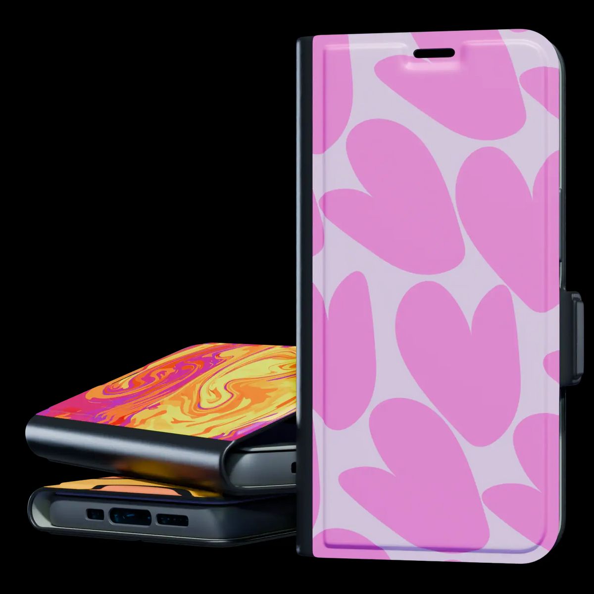 Front printed wallet cases in a range of designs