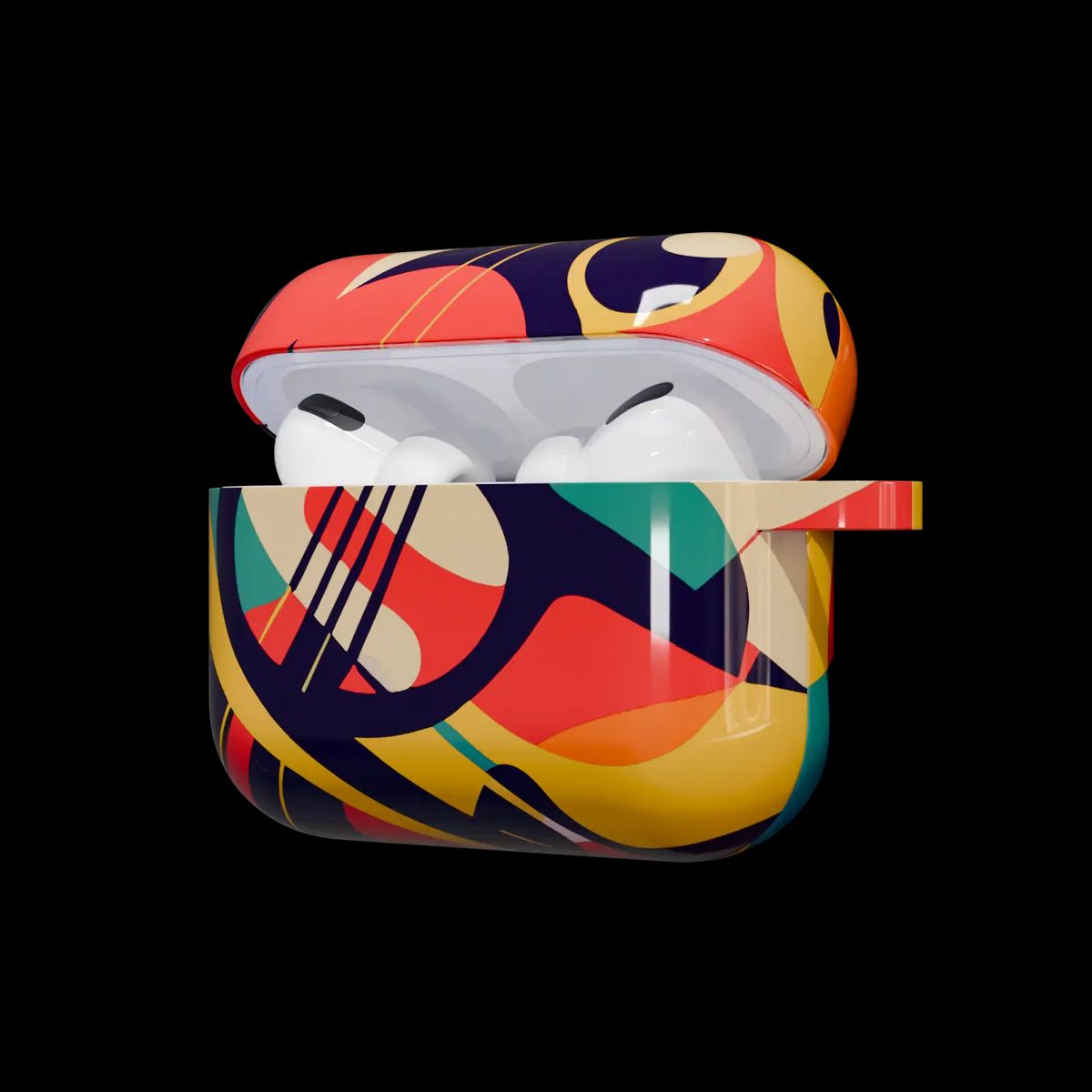 Fully printed hard AirPods case with edge-to-edge sublimation design