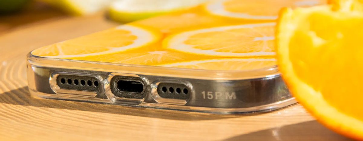 A custom hybrid case in everyday use