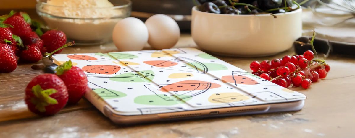 iPad smart case in everyday use
