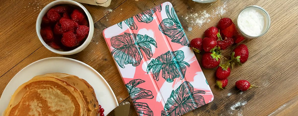 iPad smart case in everyday use