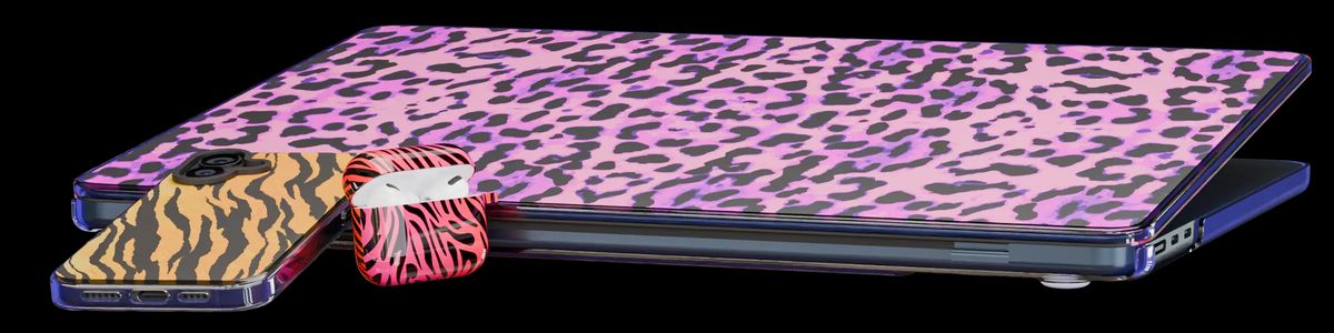 A range of back printed MacBook cases showing different designs