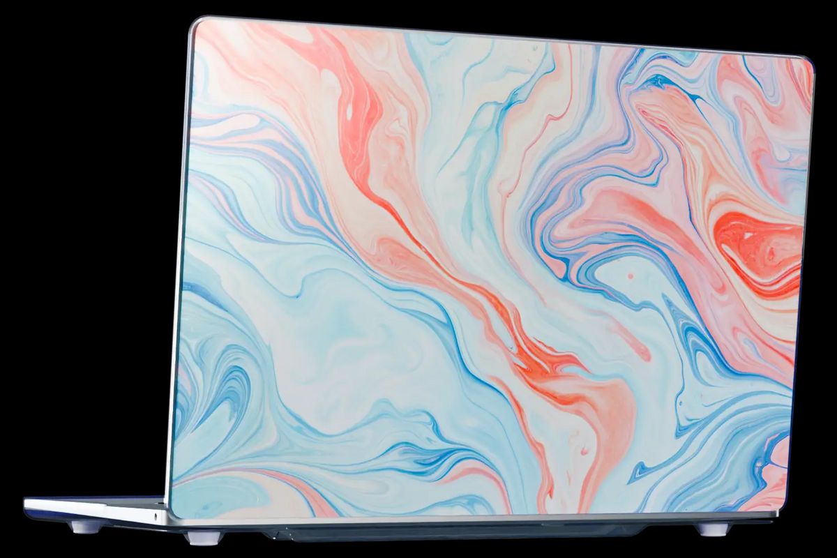 Back printed MacBook case in transparent polycarbonate
