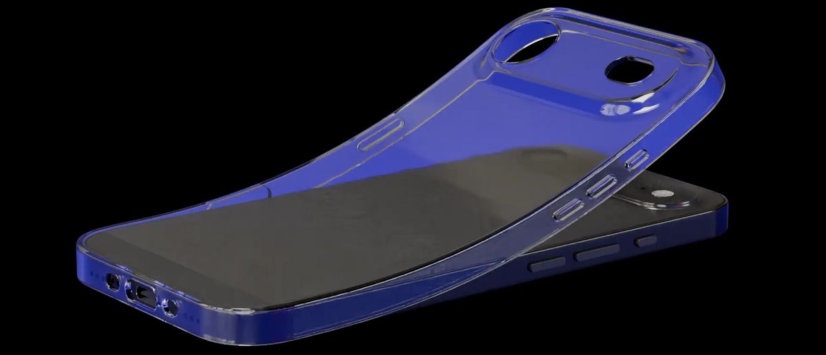 A flexible TPU soft case bending to show its durability
