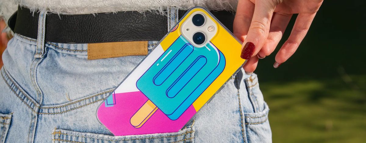 A custom soft case in everyday use