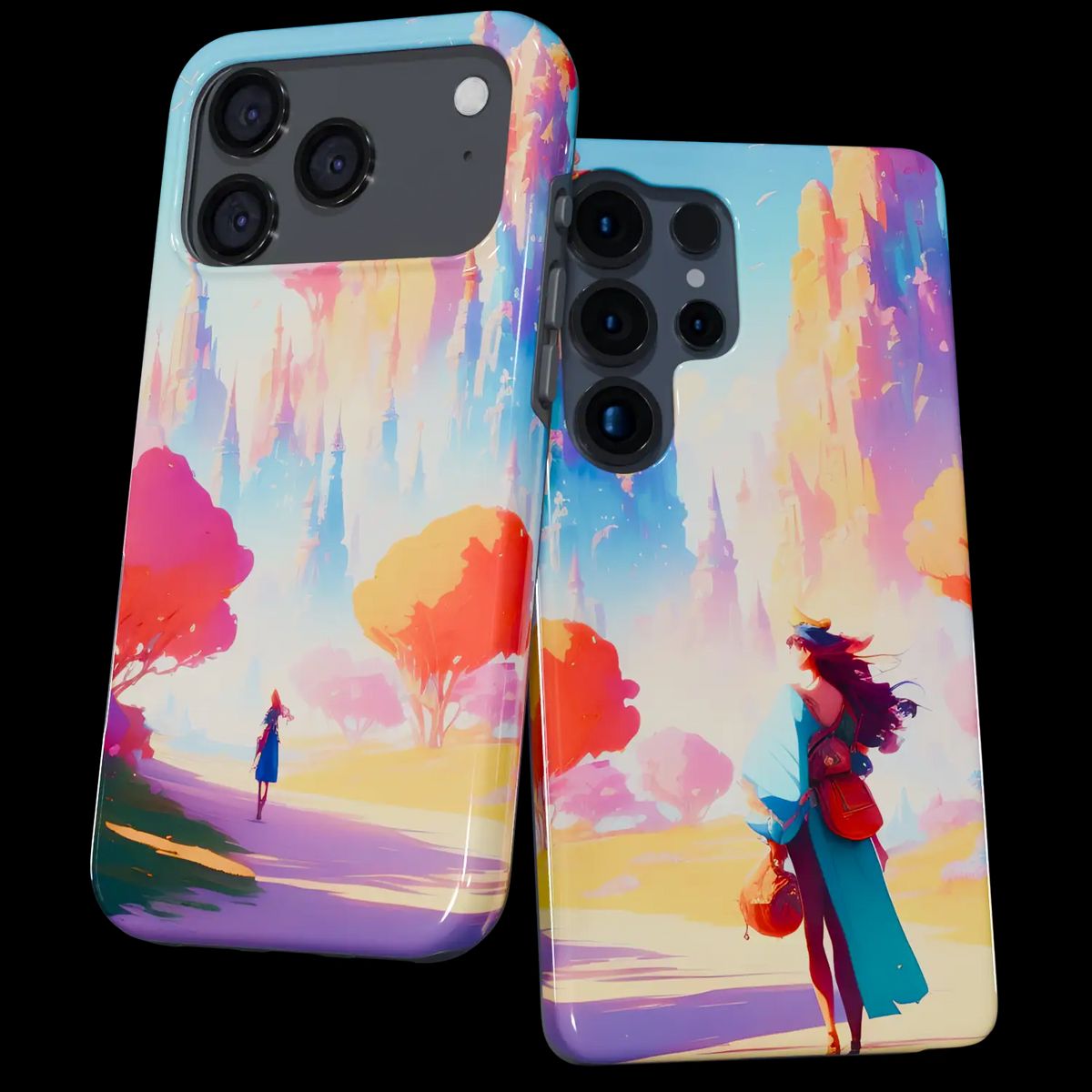 Tough phone cases in various custom designs