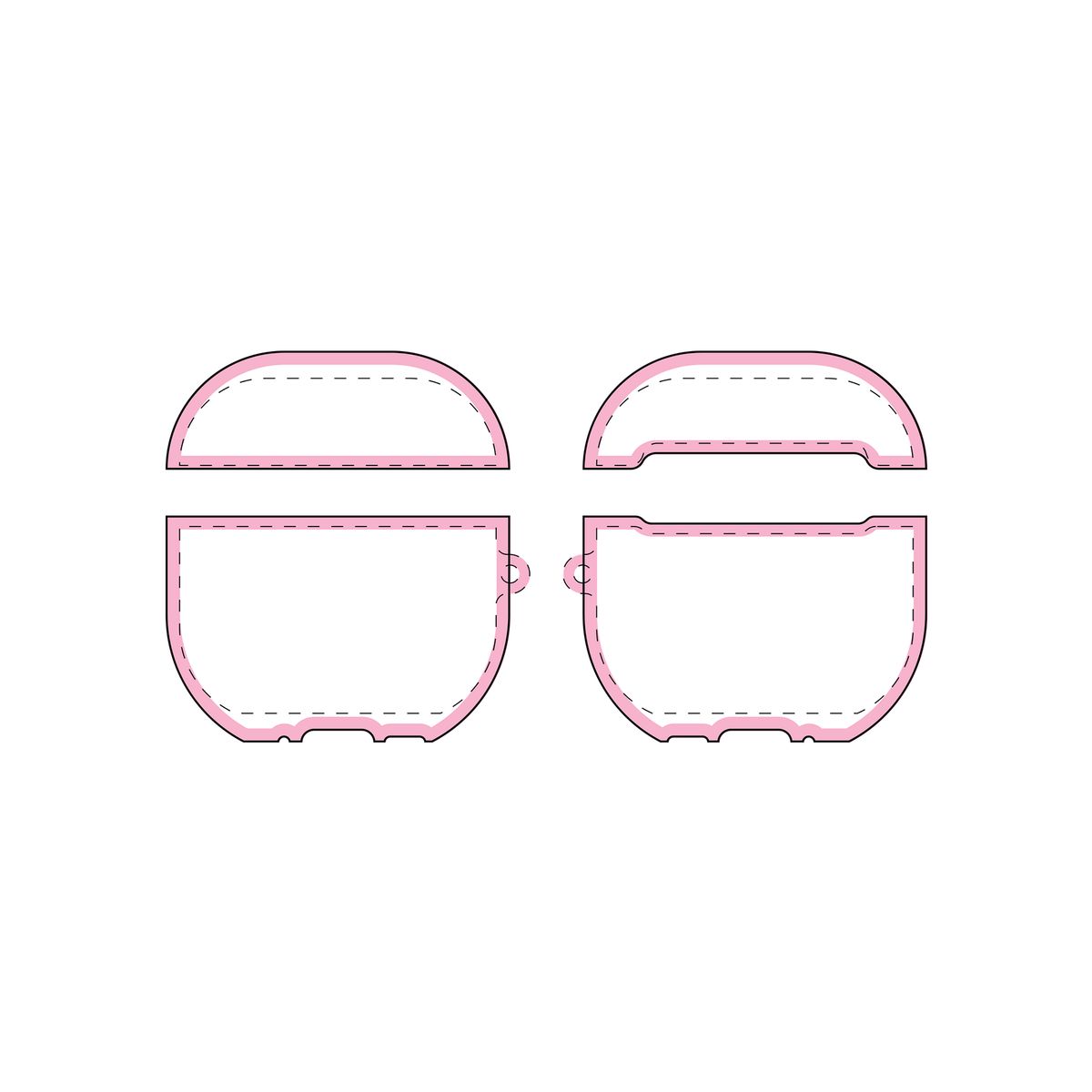 Print layout of the AirPods 4 case