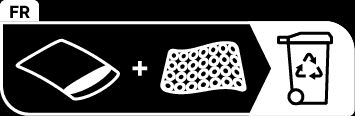 French recycling symbol for bubble envelopes
