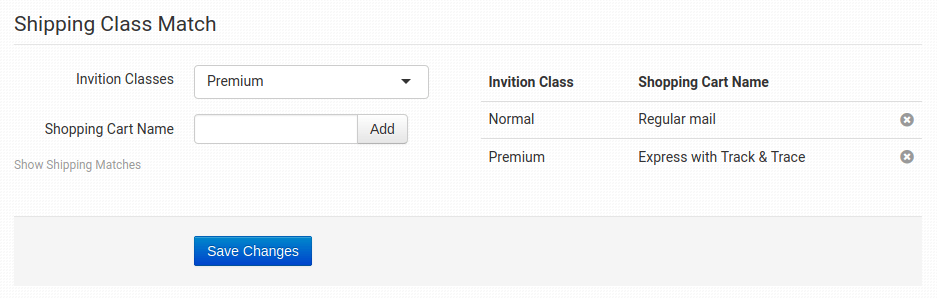 Order Desk shipping class matching