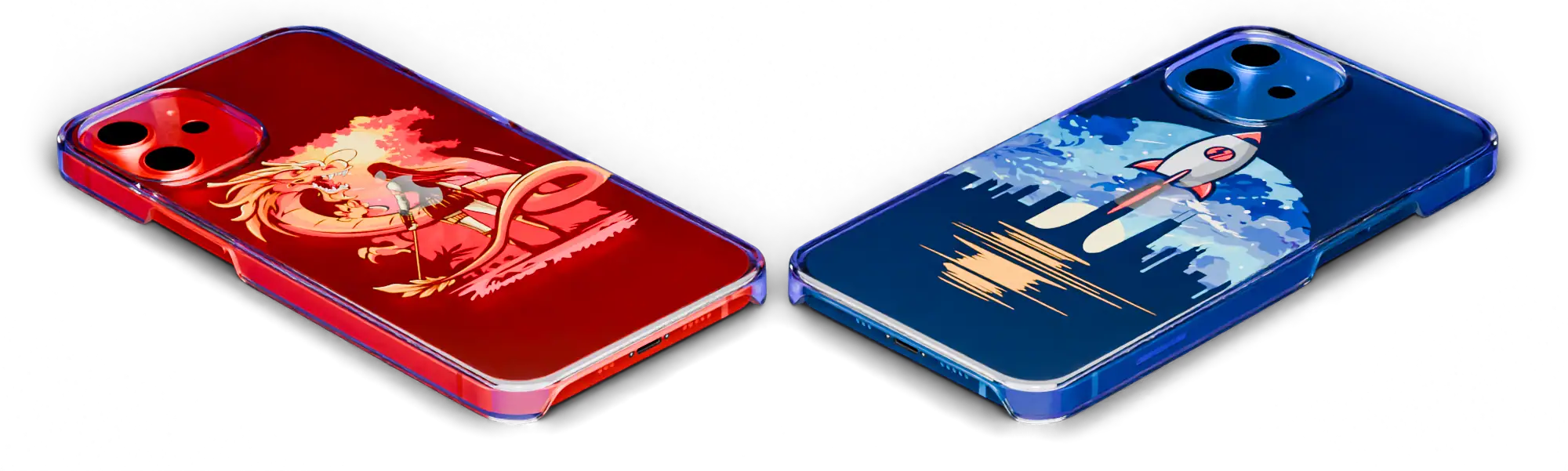 Back printed hard cases