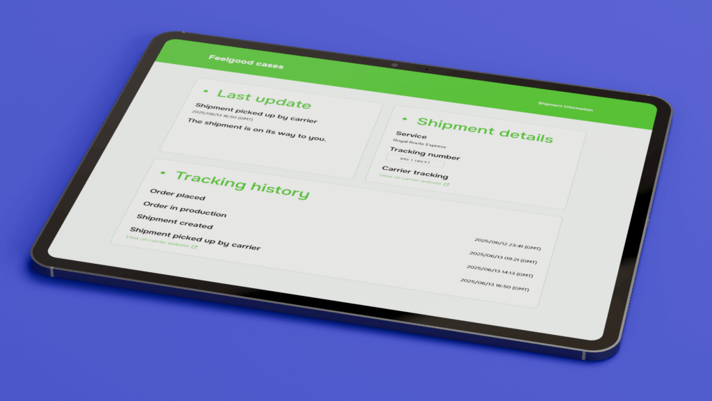 Branded tracking page
